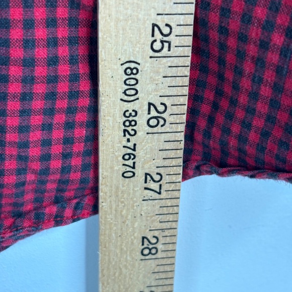 Vintage 90s Christmas Plaid Embroidered Shirt L Velvet Collar Santa Bear Holiday - Picture 8 of 10